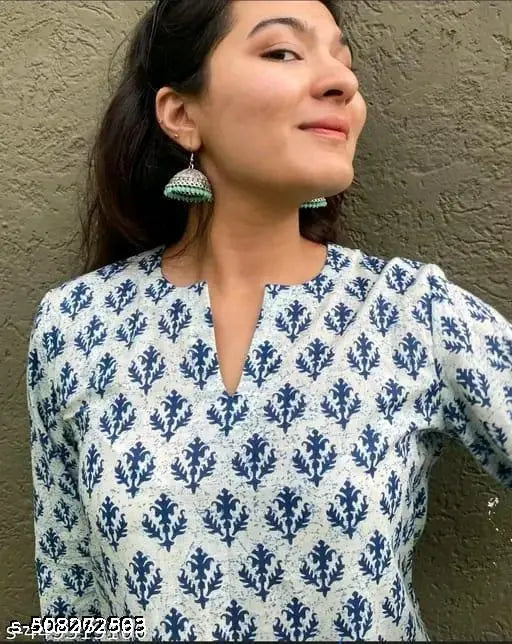 White Simple Short Kurti