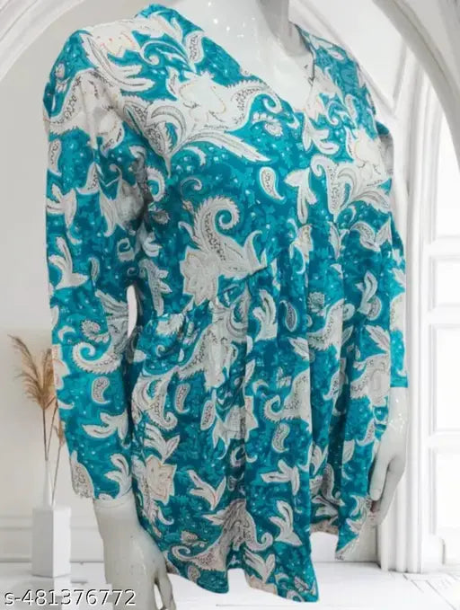 Rayon Printed Short Kurti for Women OR Girls