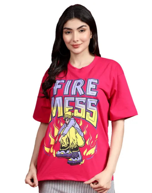 Trendy Oversized Printed Tshirts For Women